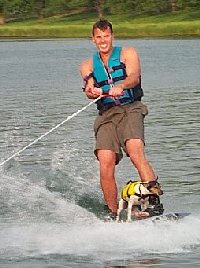 Abby & David Waterskiing