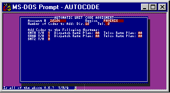 Autocode Screen