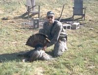 Shawn with his first wild turkey