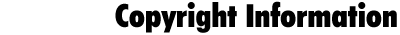 copyright information